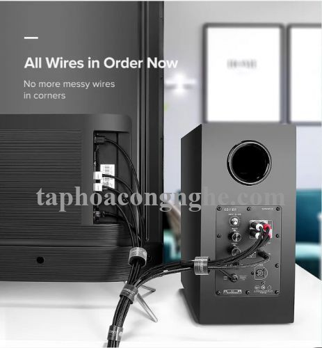 Ugreen 40355 3M màu Xám Dây dán Velcro đa năng tiện dụng LP124 30040355